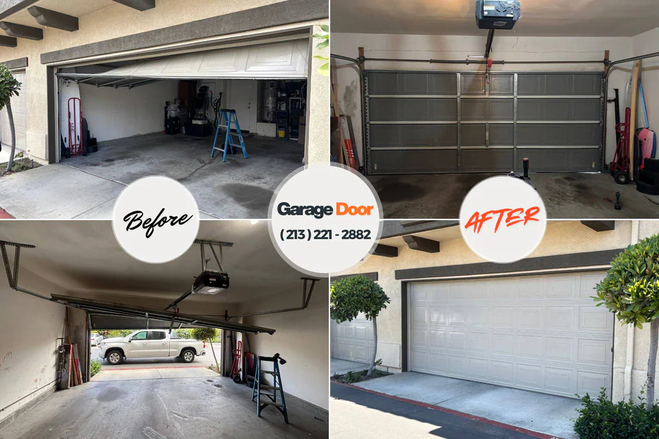 Before and after: garage door repair West Grove, PA